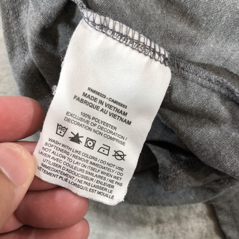 Nike Dri-FIT Tank Top Womens Medium Gray Peace Love Swoosh Open Back BV4371-010 - Picture 10 of 13